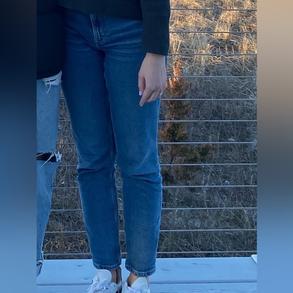Re/Done Women's Blue Straight Leg Jeans